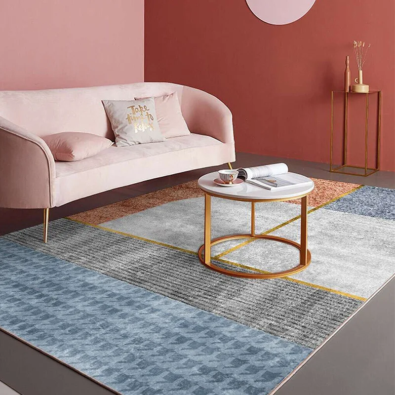 

Carpets For Living Room Nordic Carpet Geometric Bedroom Area Living Room Decorative Velvet Modern Pattern