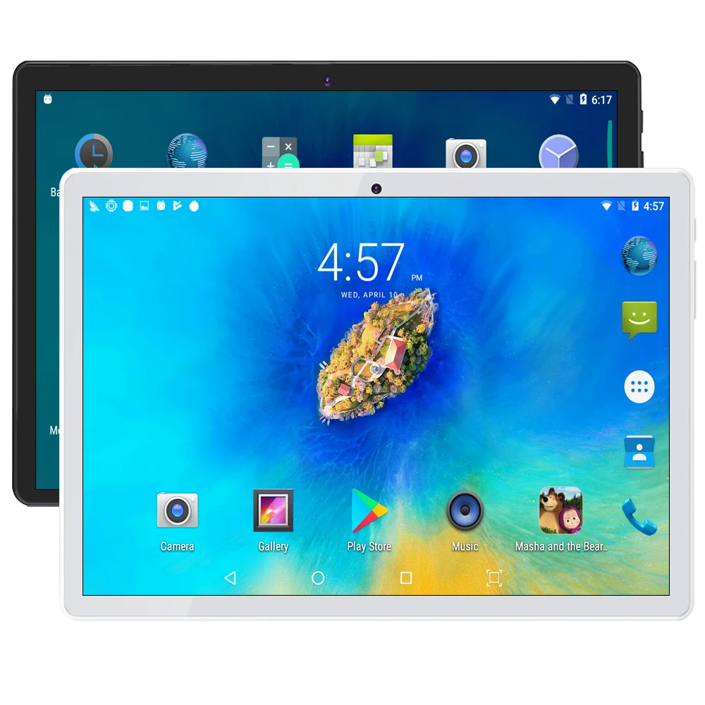 10,1 дюймов планшетный ПК Android 7,0 2.5D стальной экран 3G Телефонный звонок 4 ГБ/64 Гб Восьмиядерный 1,5 ГГц две sim-карты поддержка gps OTG WiFi ПК