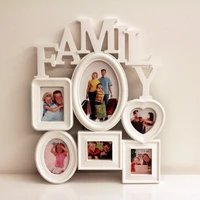 family memory photo frame plastic wall mounted picture display stand photo wall home decoration 6 photo