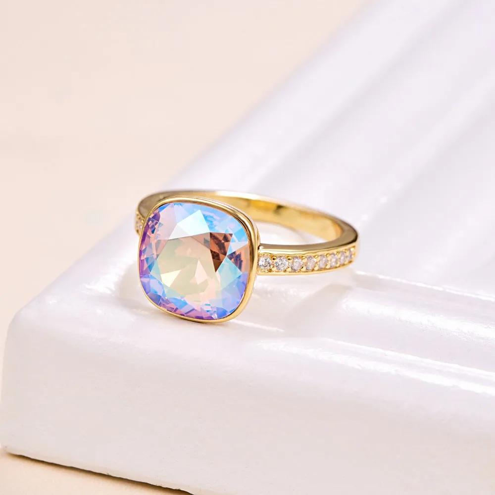 Роскошные кольца Malanda с кристаллами SWAROVSKI для женщин, Новые Модные Элегантные кольца для свадебной вечеринки, ювелирные аксессуары, подарок для мамы и девочки
