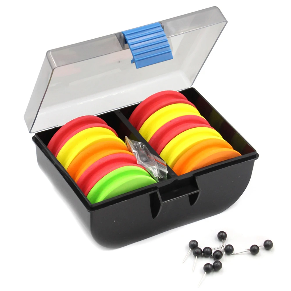 

10pcs EVA Foam Round Fishing Line Winder with Pins Box Portable Fishing Bobbin Spools Organizers Coils Fishing Tackle Accessorie