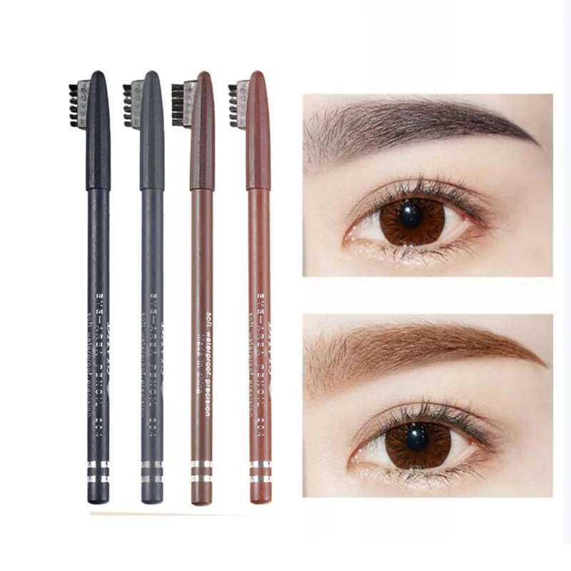 4 цвета подводка для глаз карандаш бровей водостойкий стойкий легко окрашиваемый
