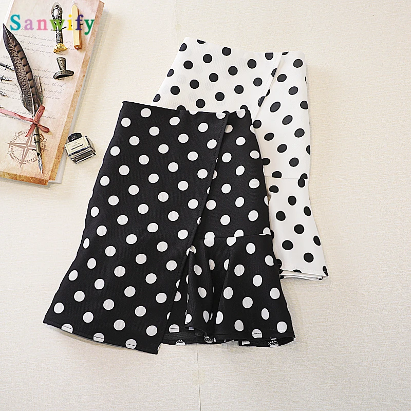 

Polka dot skirt women's 2020 spring and summer anti-exposure high waist one-step skirt slimming A- line skirt fishtail sheath