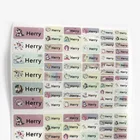 Наклейка с именем для девочек, персонализированные водонепроницаемые бирки для детской одежды, школьная форма