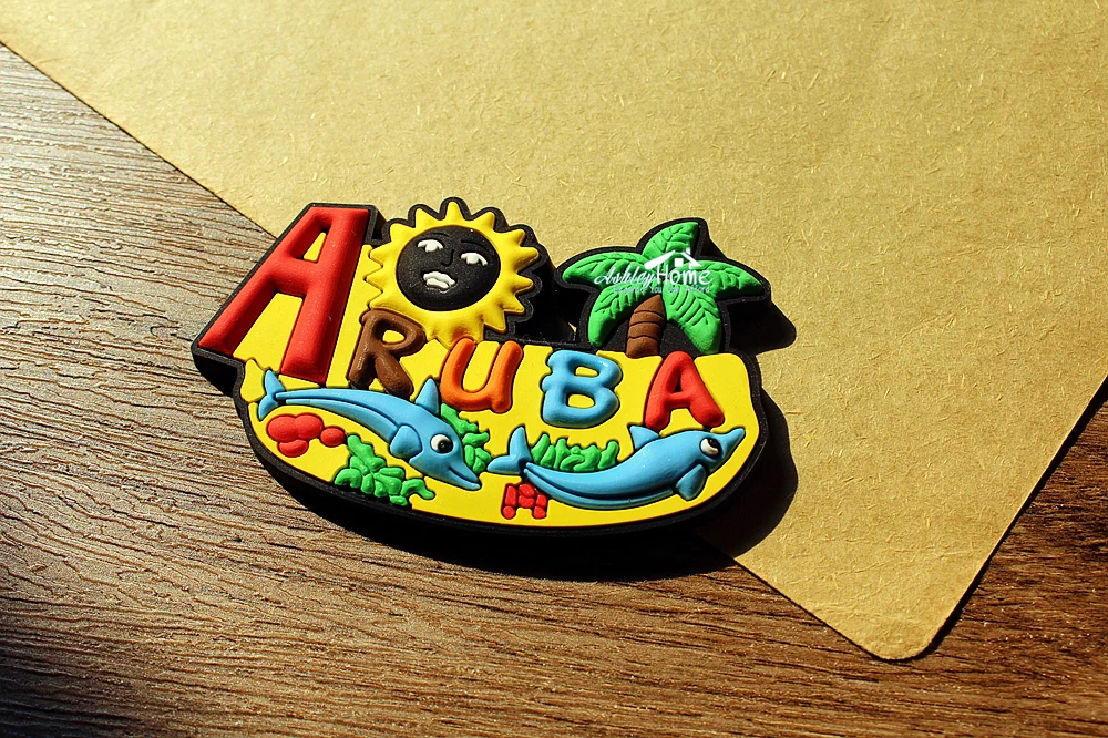 Caribbean Sea ARUBA туристический сувенир 3D резиновый декоративный магнит для