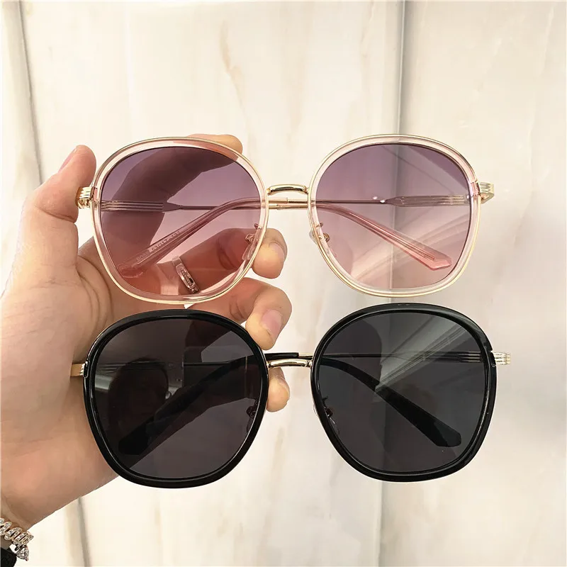 

Vintage Luxury Oversize Sunglasses Metal Frame Grandient Shades Sun Glasses 2020 Summer