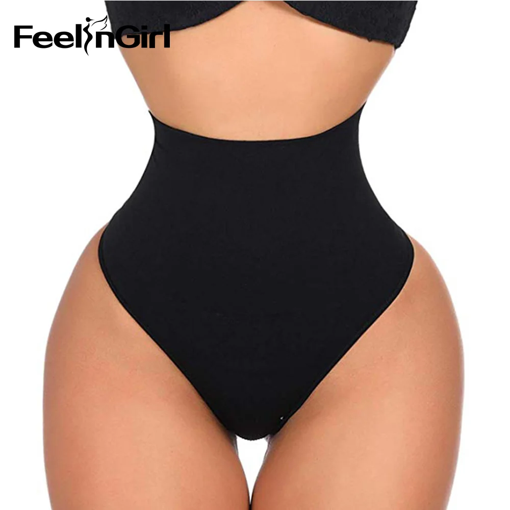 FeelinGirl, высокая талия, тренажер, контроль живота, талия, Cincher, женское белье, Корректирующее белье, слиммингтонг, стринги, подтягивающие попки, бесшовные трусики