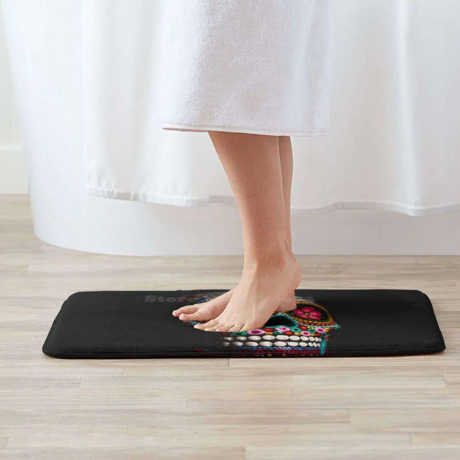 Мягкий коврик с рисунком черепа домашний ковер дверной искусственный череп и