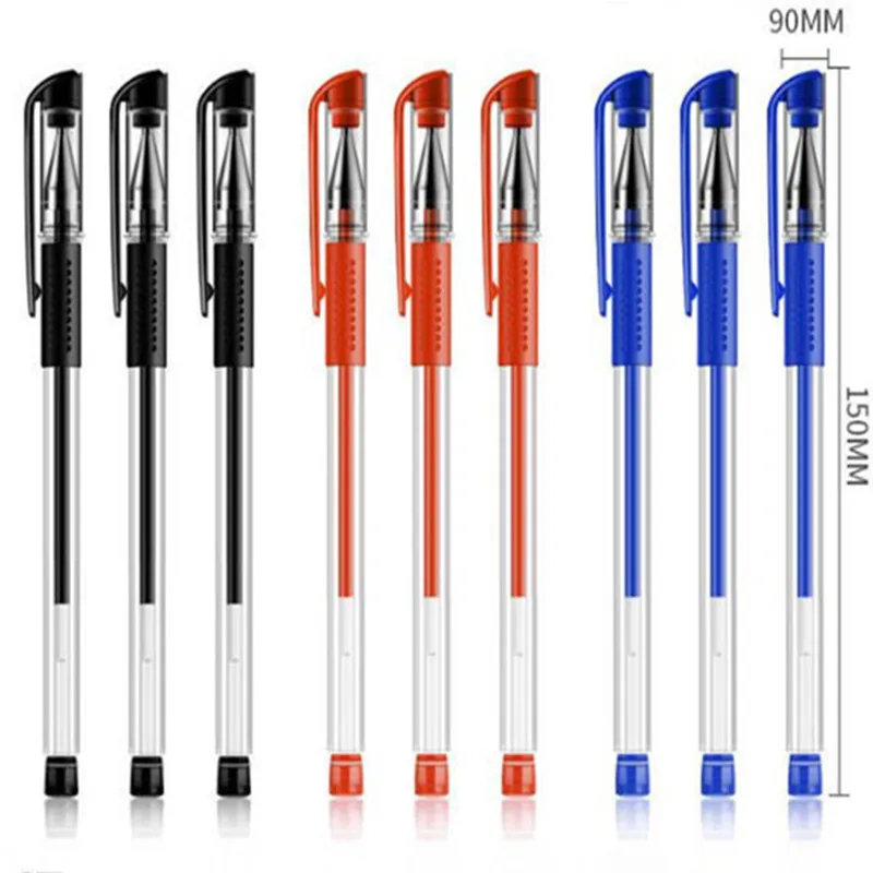 

Гелевые ручки 10 шт./лот, черные, синие, красные чернила, гелевая ручка 0,5 мм, шариковая ручка, подарок для студентов, канцелярские принадлежно...