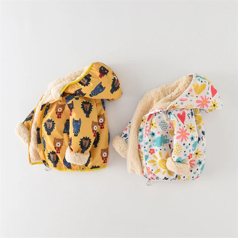 Детская теплая куртка для мальчиков и девочек с капюшоном вельветовое детское