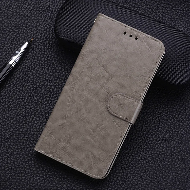 Кожаный чехол для xiaomi redmi 6, задняя крышка, кошелек, флип-чехол для xiaomi redmi 6 redmi 6, чехол для xiaomi redmi 6, Funda Coque - Цвет: Gray