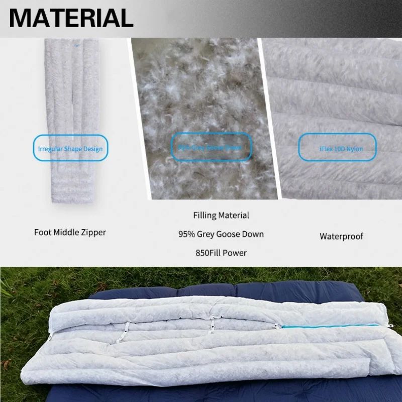 AEGISMAX TINY 2 градуса 850FP носимый спальный мешок на гусином пуху сверхлегкий для