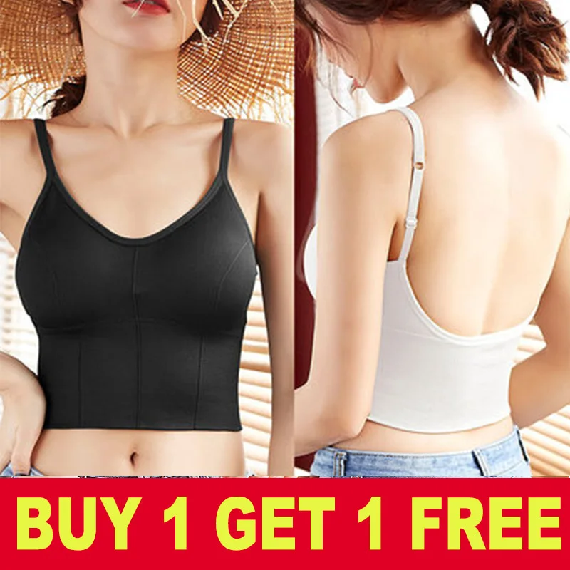 Женский укороченный топ на бретельках пикантный с мягкими чашечками пуш ап