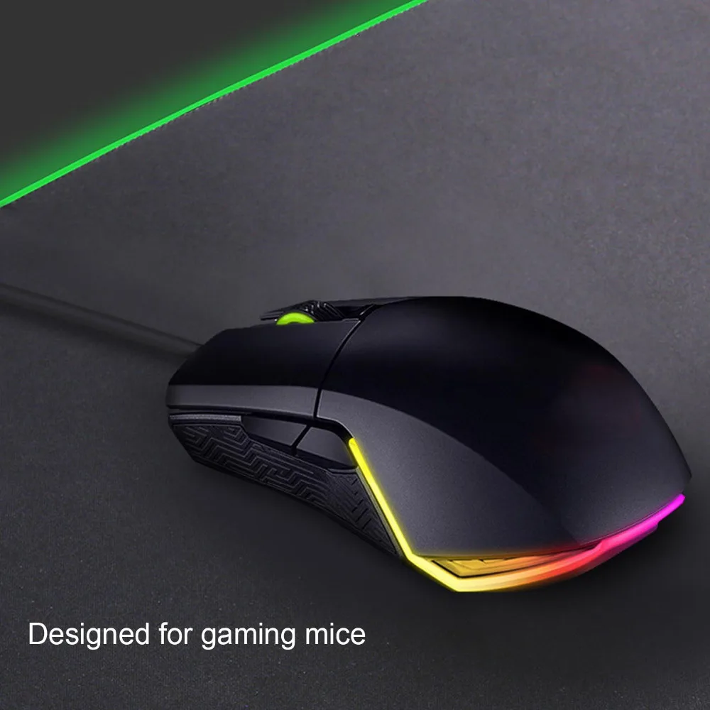 Elisona проводной игровой коврик для мыши со светодиодный RGB подсветкой ноутбука