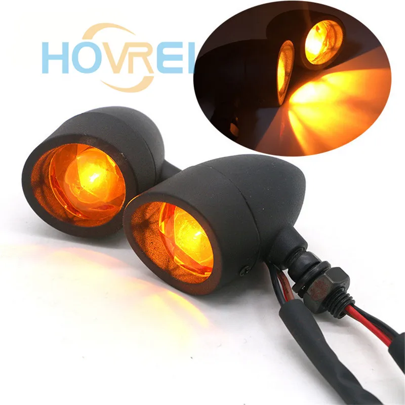 4 шт. универсальные Ретро мотоциклетные металлические поворотники пуля