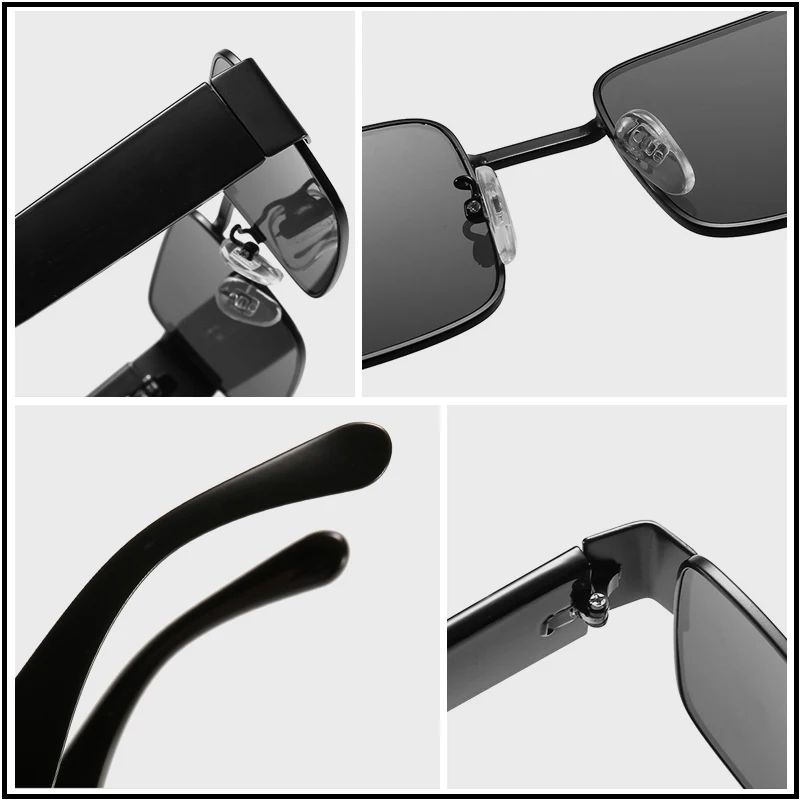 

2021 New Vintage Rectangle Sunglasses Women Men Classic Square Metal Sun Glasses Female Fashion Drivers Eyeglasses UV400