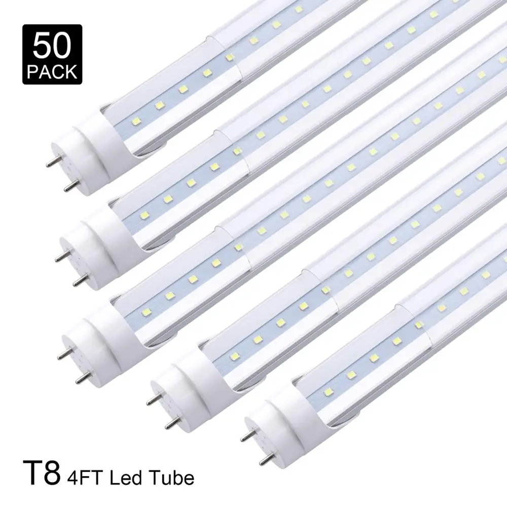 50Pack T8 LED Bulbs 4 ft 4 Feet 1200MM 18W 22W SMD 2835 LED Tubes Lights G13 Lamp Work into Existing Fixture Retrofit Light