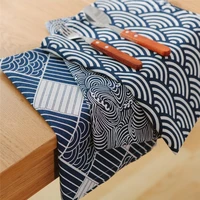 1pc 50x65cm placemat checkered ocean wave tablecloth kitchen dinner bowl mat shooting background cloth