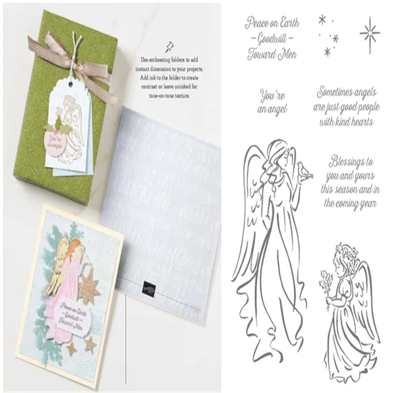 

Christmas Angel Metal Cutting Dies And Stamps Scrapbooking DIY Paper/photo Cards New Cutting Dies Craft Cuts 2021