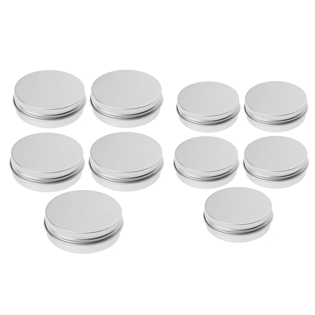 

20pieces 40/100ml Aluminum Lip Balm Tin Pots Cosmetic Cream Jar Bottle Container