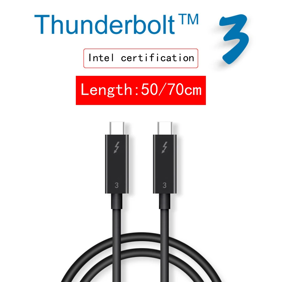 

Thunderbolt 3 Cable 40Gbps 100W 5A/20V USB C Data Cable Support 5K UHD or 4K 60HZ Display USB Type C HDMI Cable for Macbook Pro