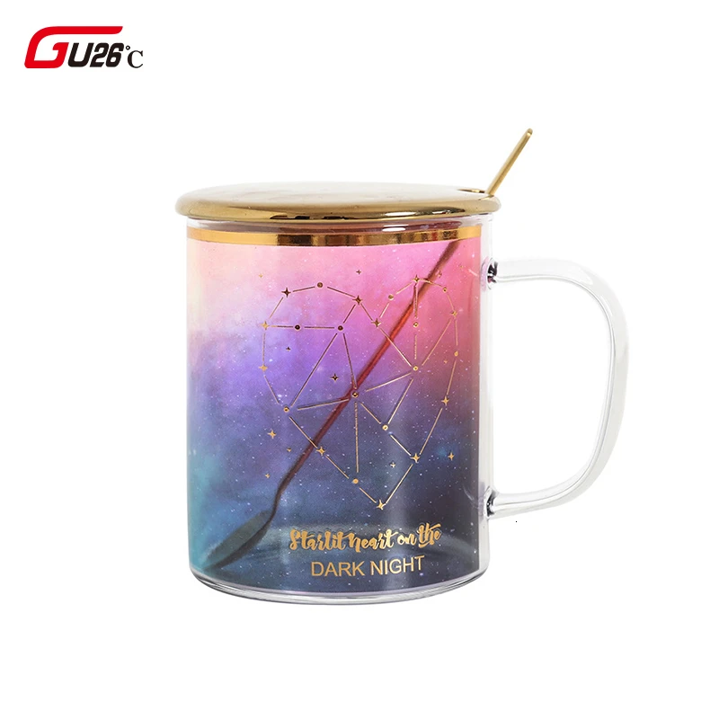 Новинка Дизайн Красочные золотые звездное небо сосуд кружка для сока мужчин и