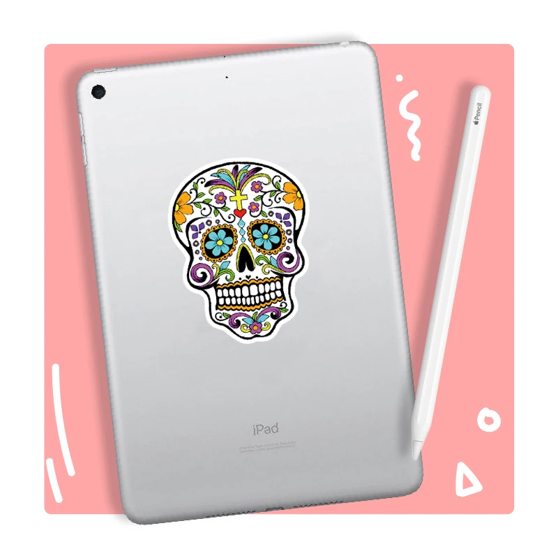 Наклейки на Хэллоуин для ноутбука наклейки эстетика автомобиле Забавный Скелет