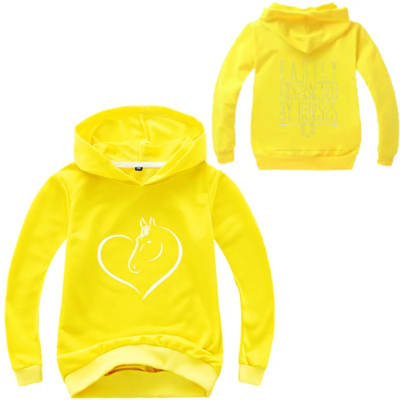 DLF От 2 до 16 лет мультфильм лошадь толстовки Детская рубашка с длинным рукавом