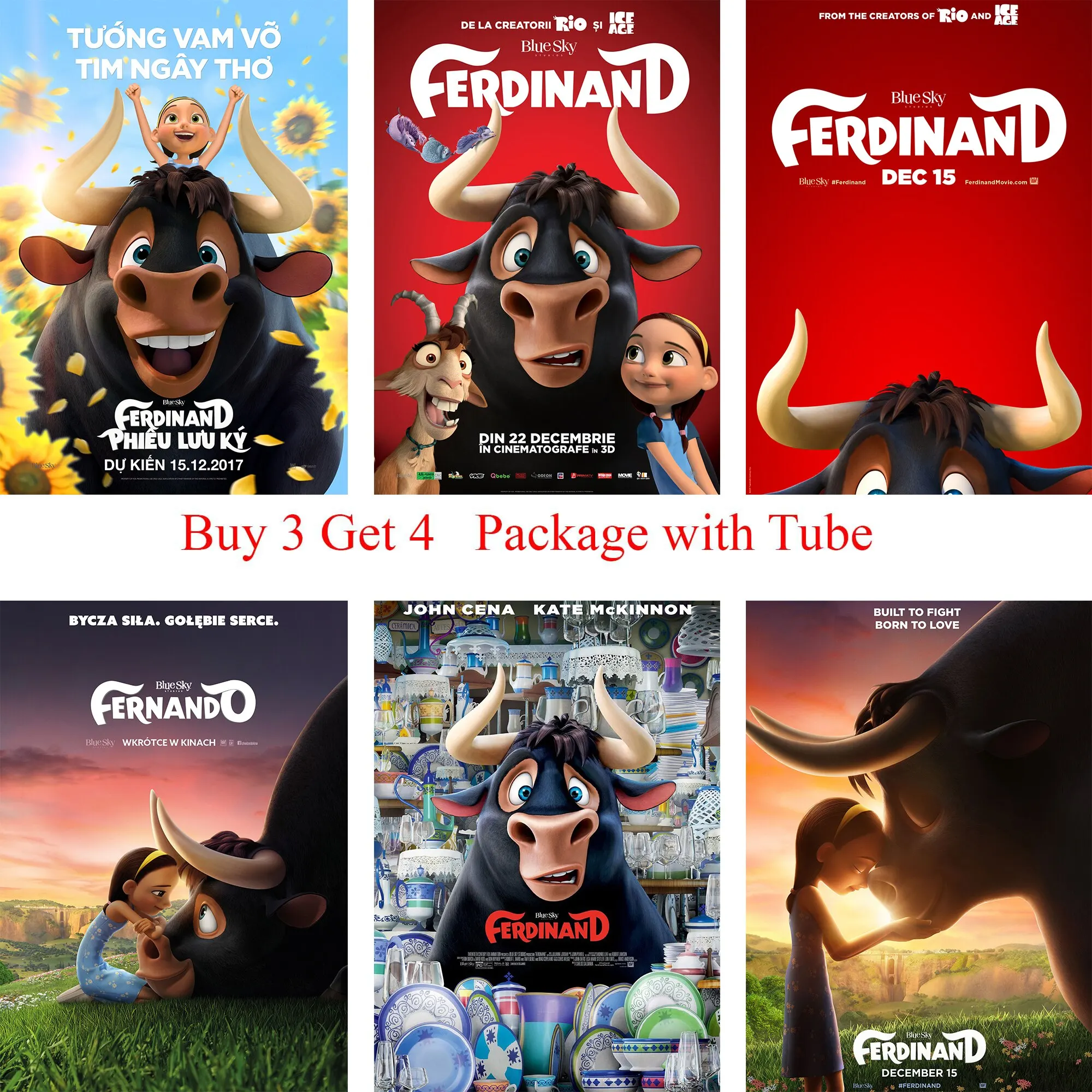 Плакаты Ferdinand Мультяшные наклейки на стену печать высокое разрешение для