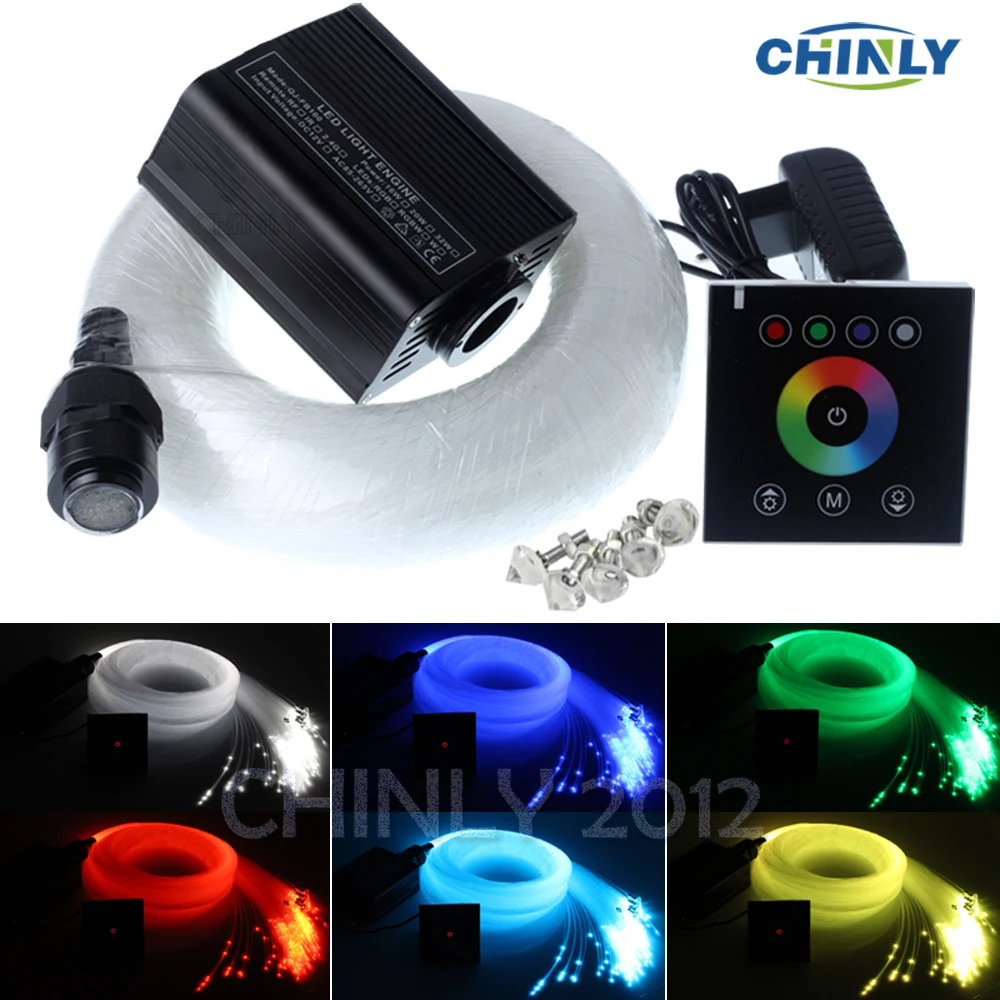 Комплект светодиодных потолочных звездочек из оптоволокна 16 Вт RGBW 335 жил 4 м