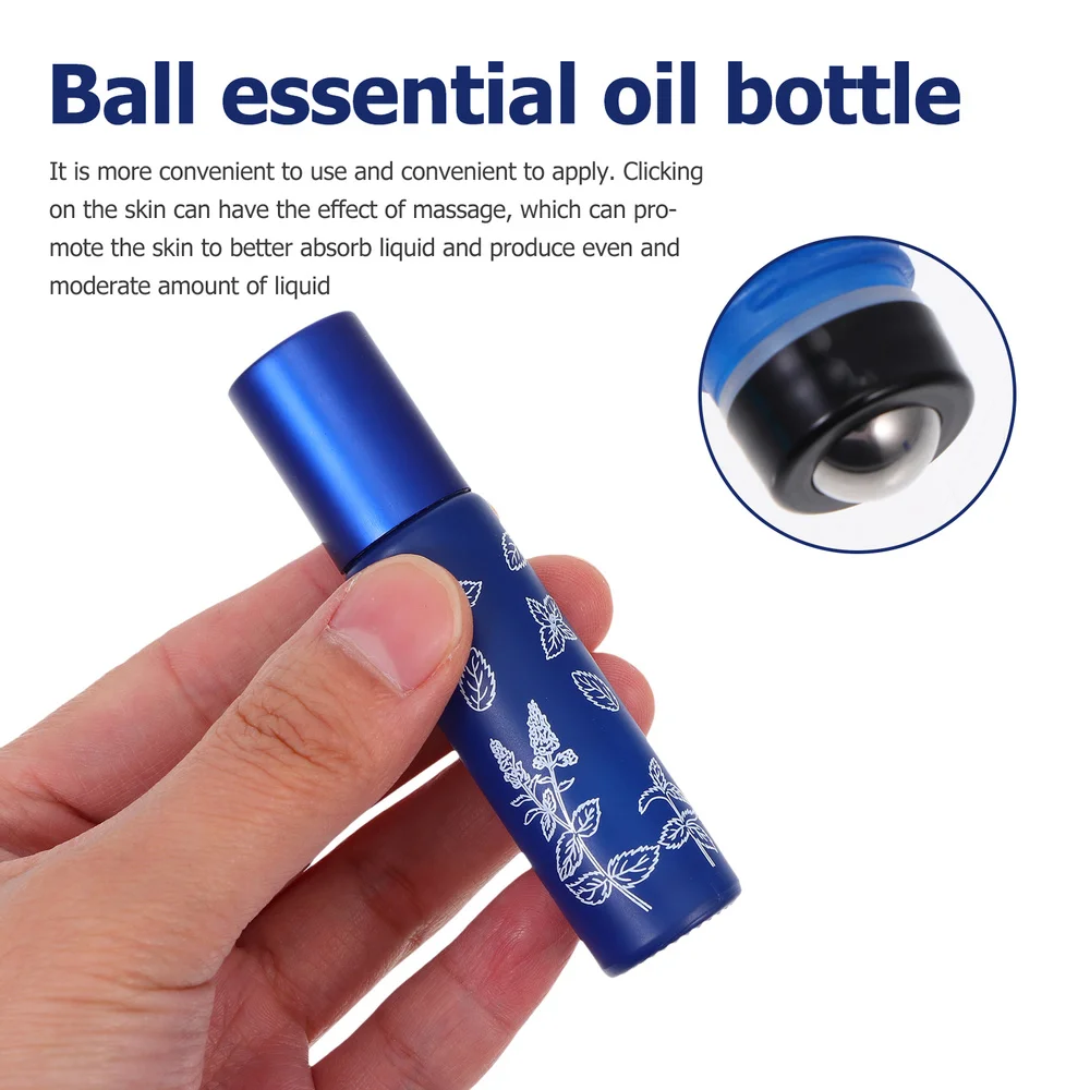 5Pcs 10ml Essential Oil Glass Roller Bottles Portable Dispenser for Home Travel | Красота и здоровье