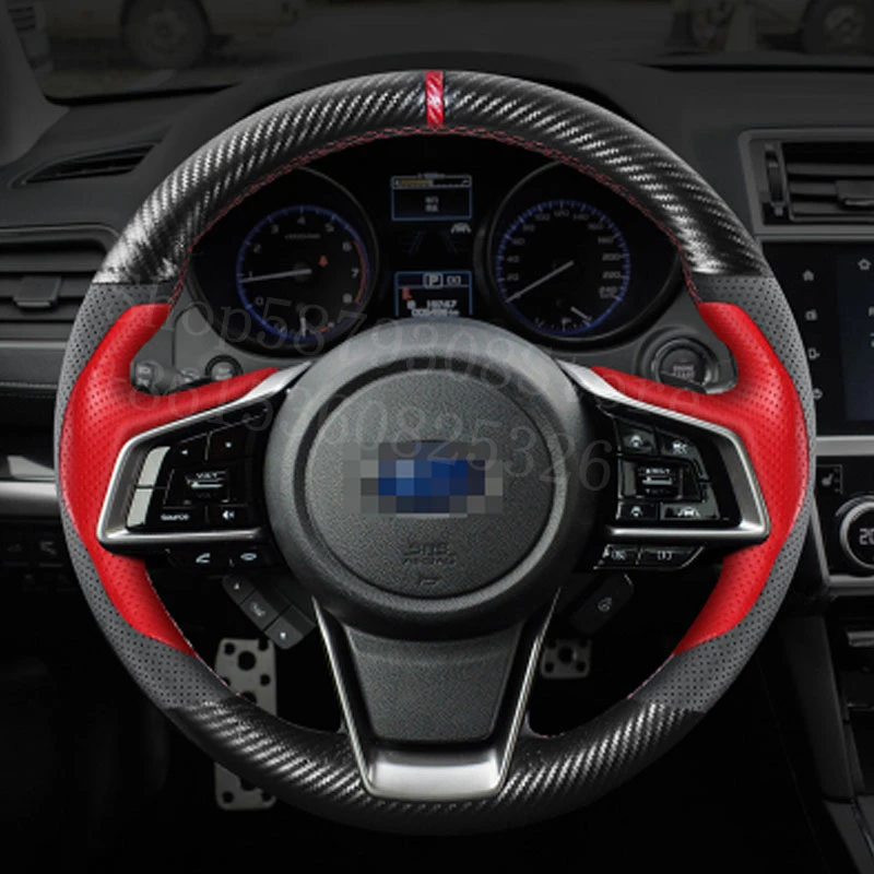 Для Subaru XV BRZ WRX Forester Legacy Outback Impreza из углеродного волокна черный кожаный ручной
