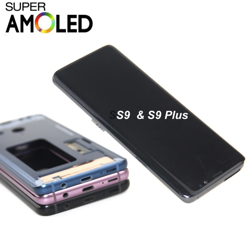 2960*1440 супер Amoled lcd с рамкой для SAMSUNG Galaxy S9 дисплей S9+ Plus G960 G965 сенсорный экран дигитайзер