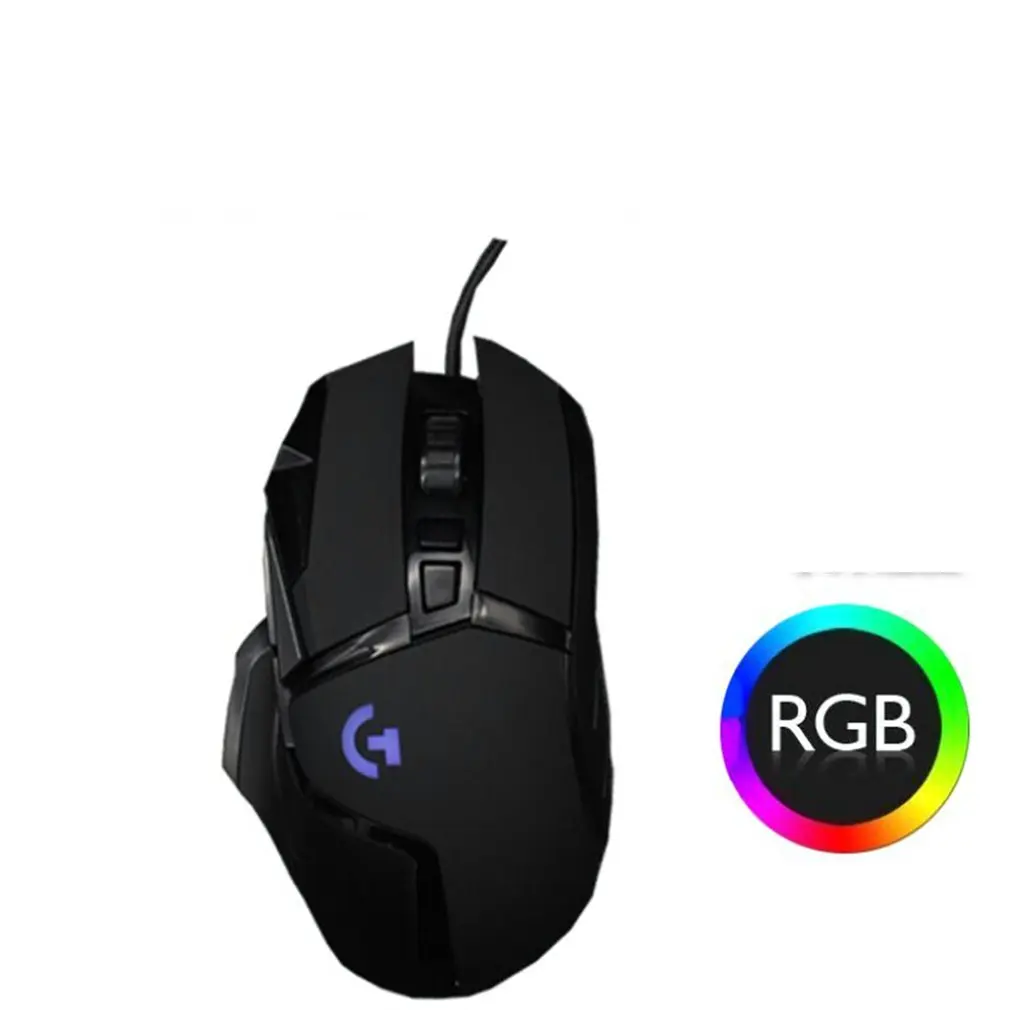 Эргономичный дизайн G502 Проводная игровая Механическая Мышь RGB мышь Anti впитывает