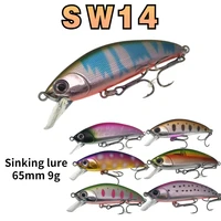 swolfy 5pcs new fishing lure 65mm9g sinking minnow wobbler hard lure bass pike artificial bait tackle
