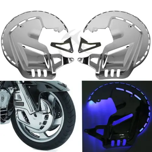 Мотоциклетный хромированный тормозной диск крышки ротора со светодиодным