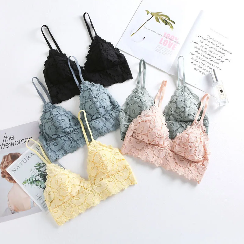 

Женский кружевной бюстгальтер LUCKY ZONE, комплект Бесшовного нижнего белья, жилет с открытой спиной и регулируемыми бретелями, мягкое нижнее б...