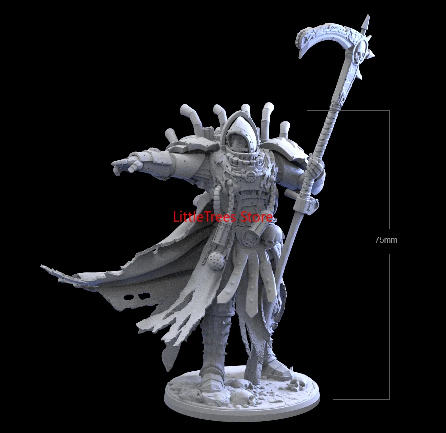 

1/24 75mm 1/18 100mm Resin Model Death Warrior Figure Sculpture RW-121