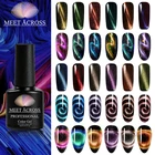 MEET ACROSS 5 мл 9D Магнитная фотополировка, средство отмачивания, блестящий лак, Auroras, Гель-лак для ногтей