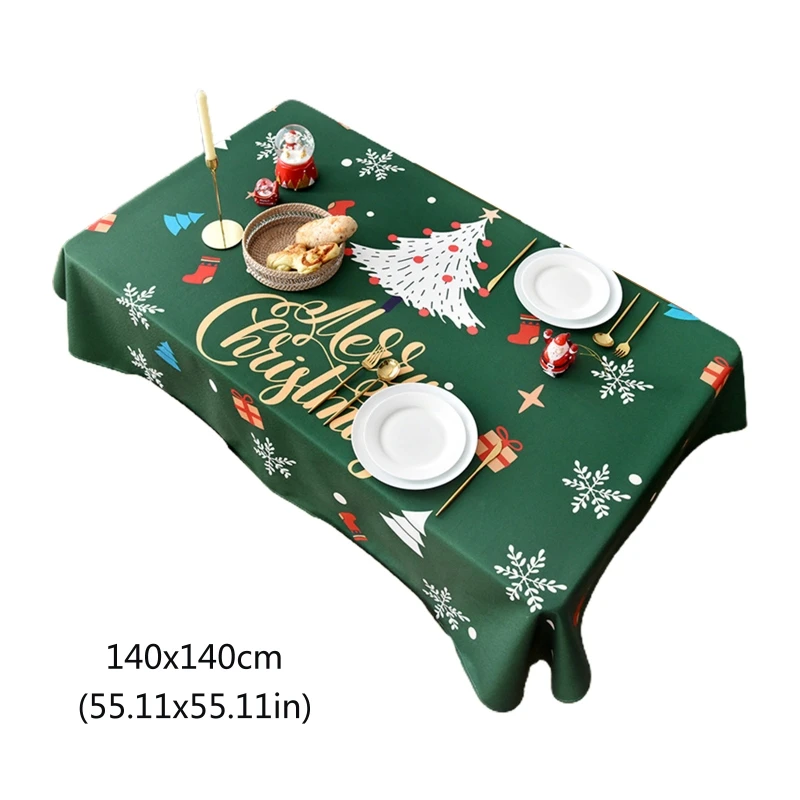 

Nordic Rectangle Christmas Tablecloth Oil-Proof Water Resistance Table Cover
