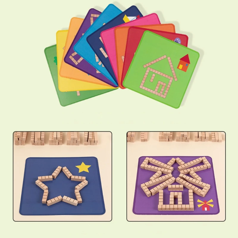 

Wooden Jigsaw Puzzles Kids Baby Versatile Building Blocks Montessori Educational Toys for Toddlers Boys Girls Age 3+ Years Old