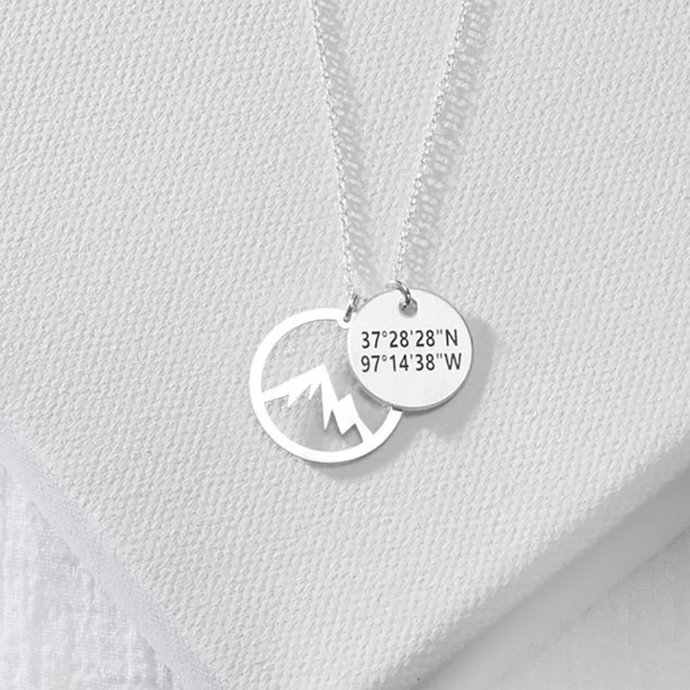 Персонализированное горное ожерелье FYW из нержавеющей стали изготовленное на