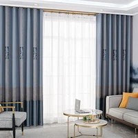 chenille curtain lotus blackout curtain polyester cotton jacquard blackout custom curtains for living dining room bedroom
