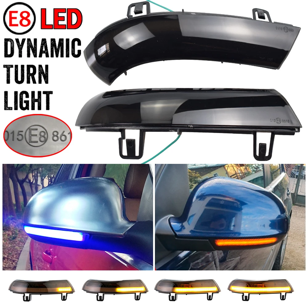 

For VW Golf 5 Passat Jetta Skoda Superb EOS GTI MK5 B5.5 B6 R36 Dynamic LED Blinker Side Mirror Marker Turn Signal Light Lamp