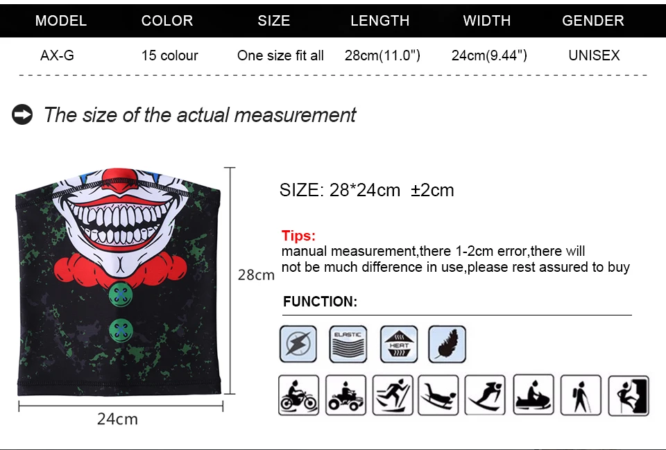 3D утеплитель для шеи термо покрытие лица флисовая трубка маска спорта велоспорта