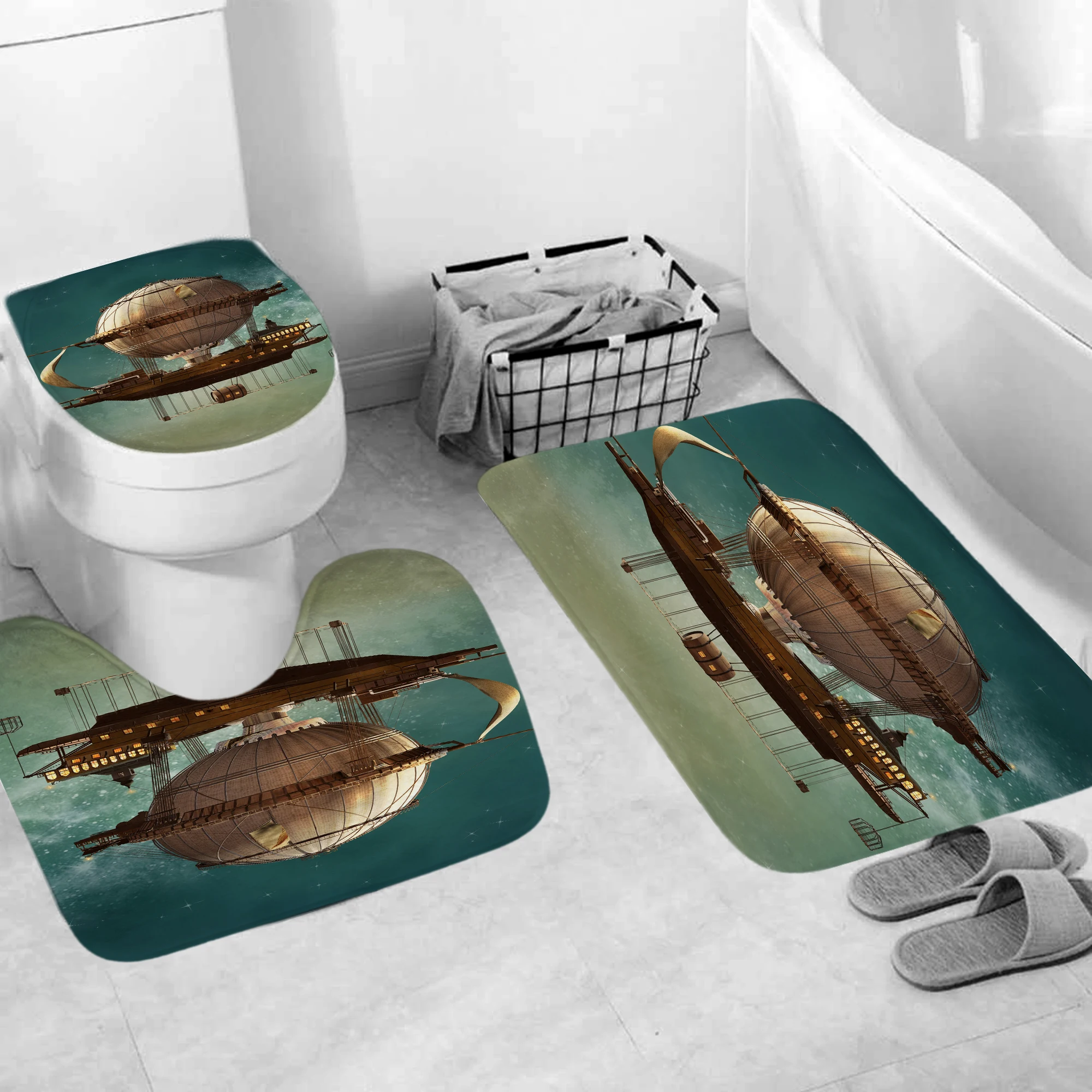 Воздушные шары воздушный корабль космический занавеска для душа из полиэстера