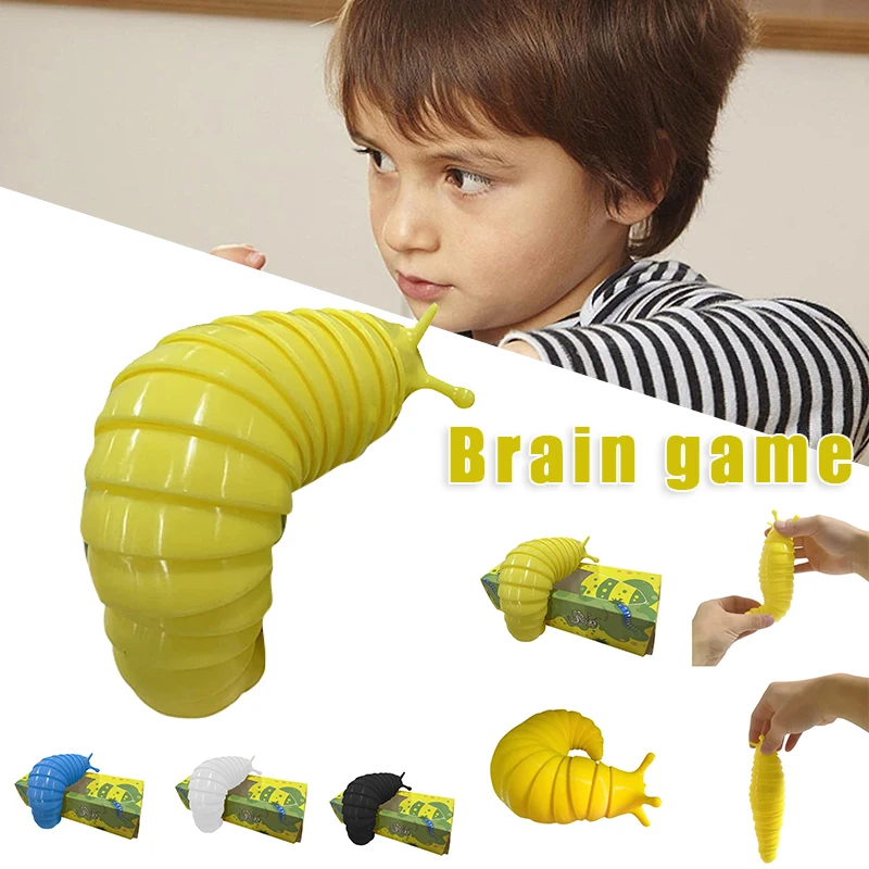 Juguete de escritorio para todas las edades, juguete Flexible de babosa articulada impresa en 3D, regalo de cumplea&ntilde;os, SAL99-0