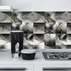 Водостойкий ПВХ Ретро узор Имитация 3D Керамическая плитка напольная наклейка кухонная маслостойкая наклейка домашний Декор Гостиная