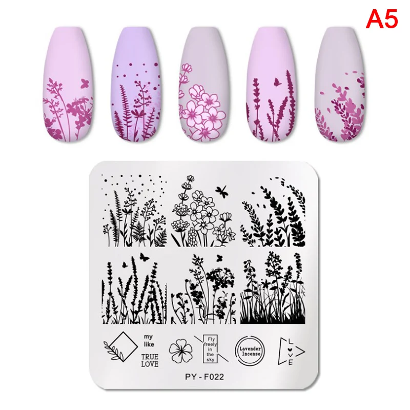 

1Pc Stainless Steel Flowers Geometry Stamping Plate Nail Picture Stamp Templates Nail Art Design Image Plate DIY Stamp Plate