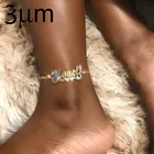 Новый браслет на ногу под заказ в стиле хип-хоп, украшение на лодыжку под заказ, цвет под золото и серебро, двойной цвет, бриллиантовый браслет на цепочке